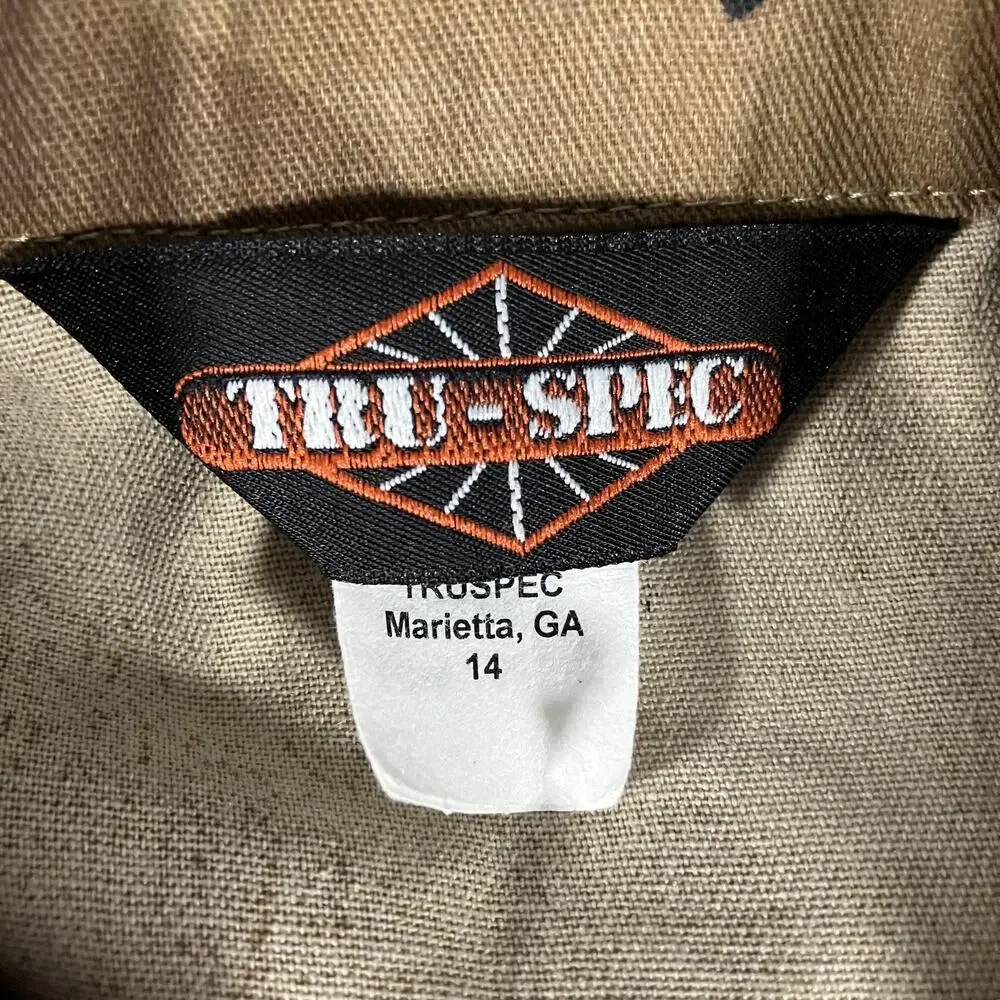 TRU-SPEC Jacket Youth 14 Tan Brown Desert‎ Camo BDU Field Coat Utility 4 Pocket